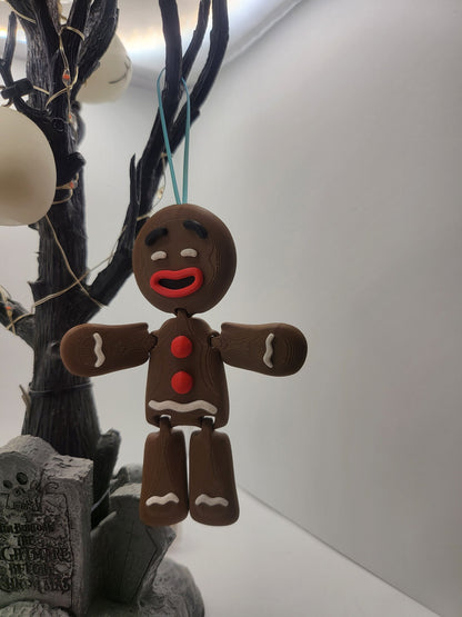 Gingerbread Man Christmas Ornament 3D Print