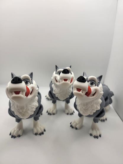 Wolf - Articulated - 3D Print