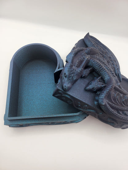 Heart-Shaped Dragon Jewelry/Trinket Box – Adult & Baby or Pair of Lovers | 3D Print