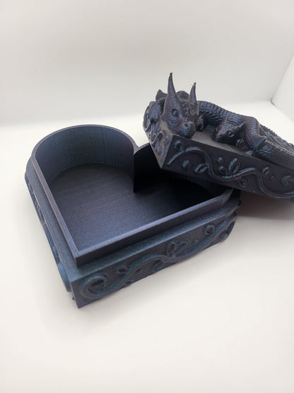 Heart-Shaped Dragon Jewelry/Trinket Box – Adult & Baby or Pair of Lovers | 3D Print