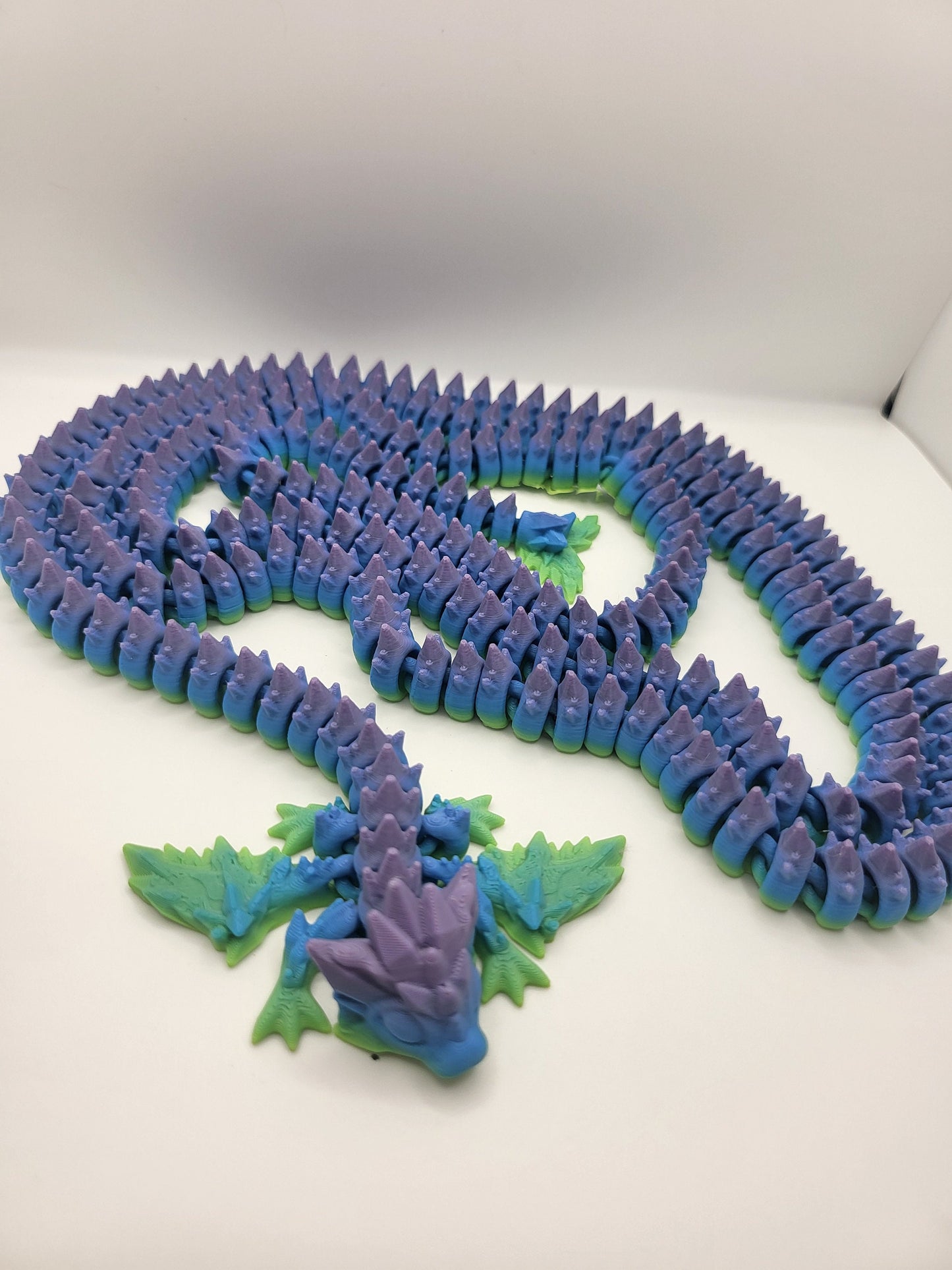 Tiny Crystal Dragon with Long Long Tail 3D Print