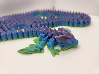 Tiny Crystal Dragon with Long Long Tail 3D Print