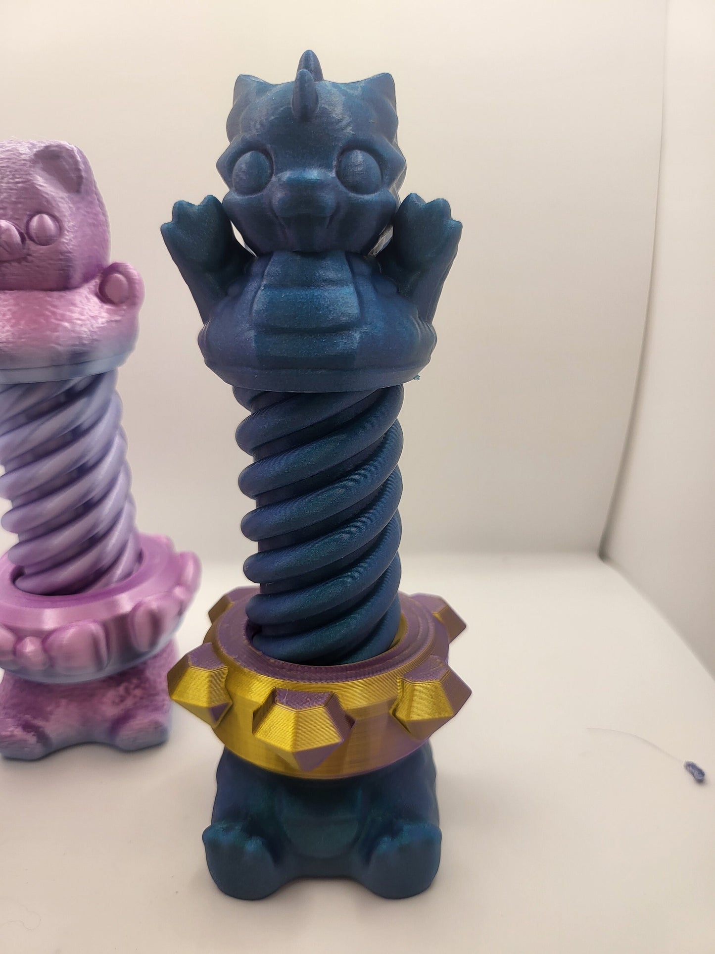 Cute Animal Fidget Screws Bear Dragon Cat 3D Print