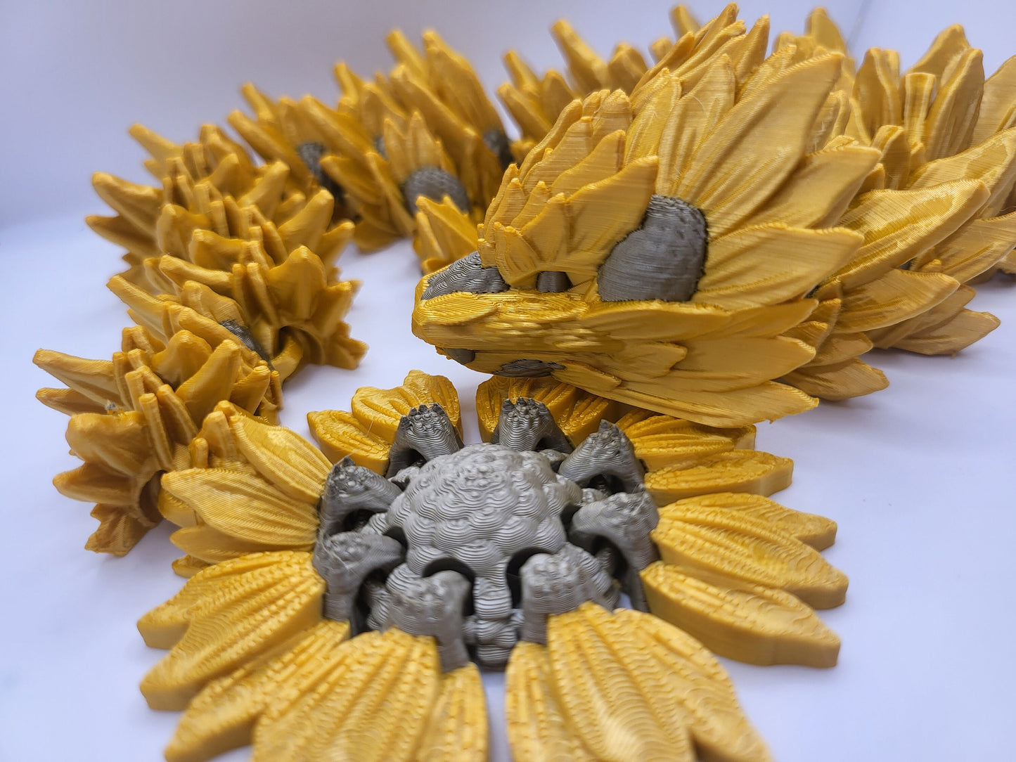 Dual Colored Sunflower Dragon 3D Print