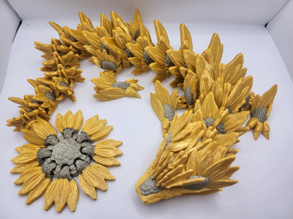 Dual Colored Sunflower Dragon 3D Print