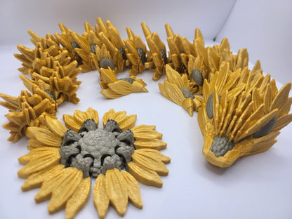 Dual Colored Sunflower Dragon 3D Print