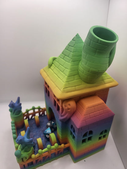 Haunted House Themed Dice Tower 3D Print