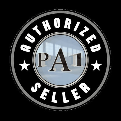 PA1 authorized seller badge — black and silver emblem confirming this shop is licensed to sell this design