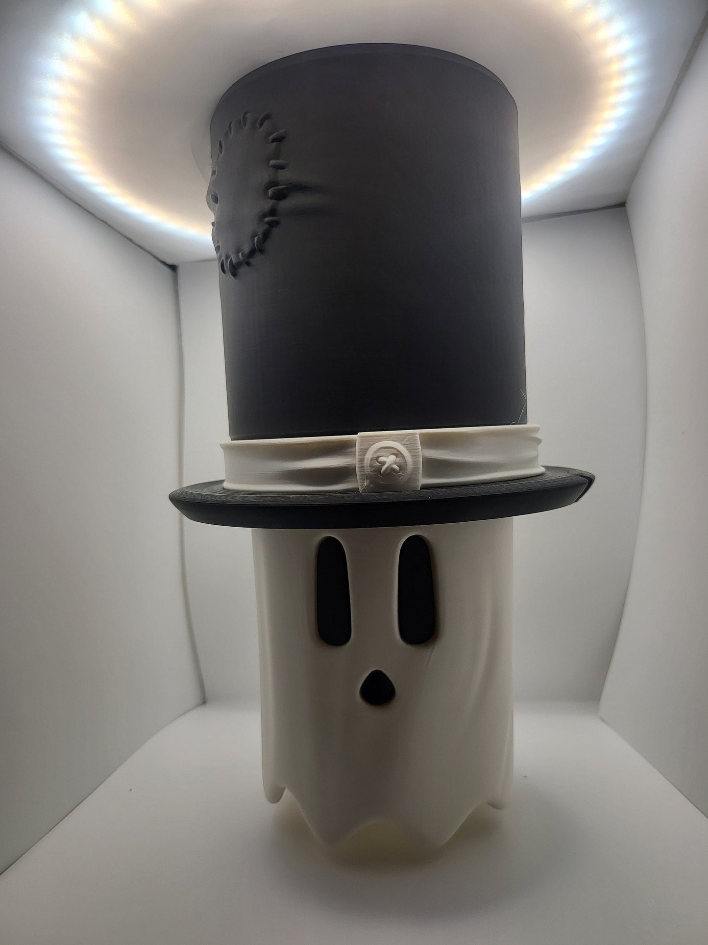 Peek-A-Boo Ghost Top Hat Bowl 3D Print