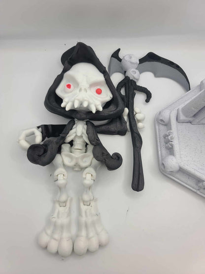 Grim Reaper Articulated with Throne and Scythe 3D Print