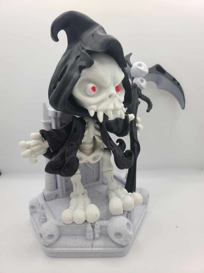 Grim Reaper Articulated with Throne and Scythe 3D Print