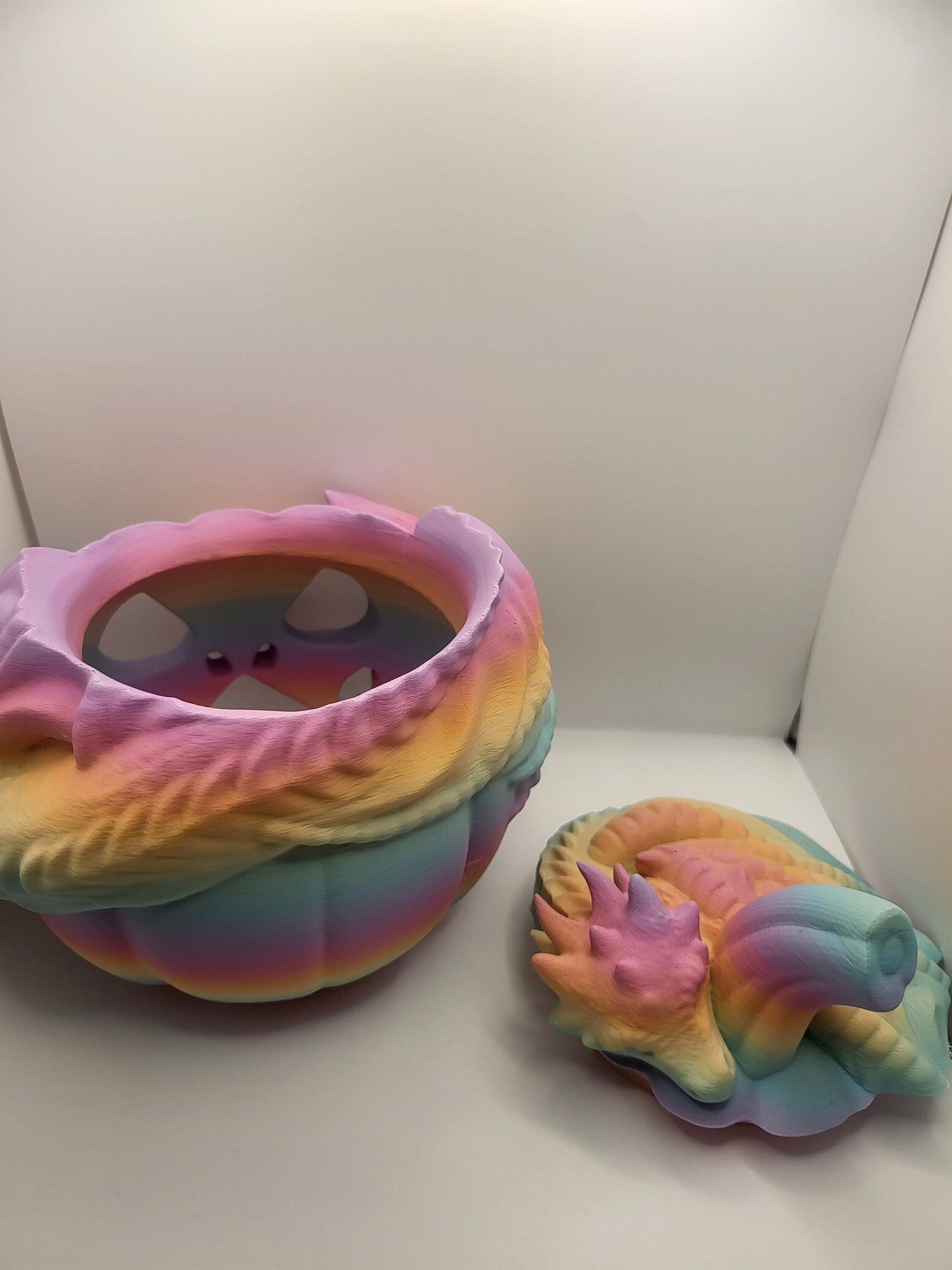 Dragon Jack-O-Lantern for LED Candle/Light 3D Print