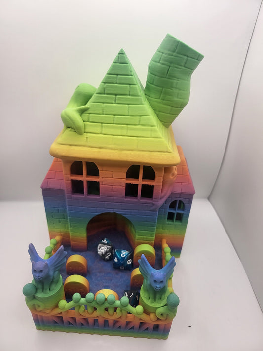 Haunted House Themed Dice Tower 3D Print