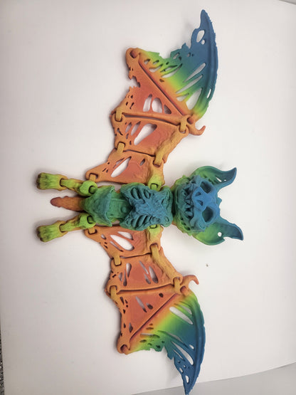 Zombie bat figurine in multiple spooky color options