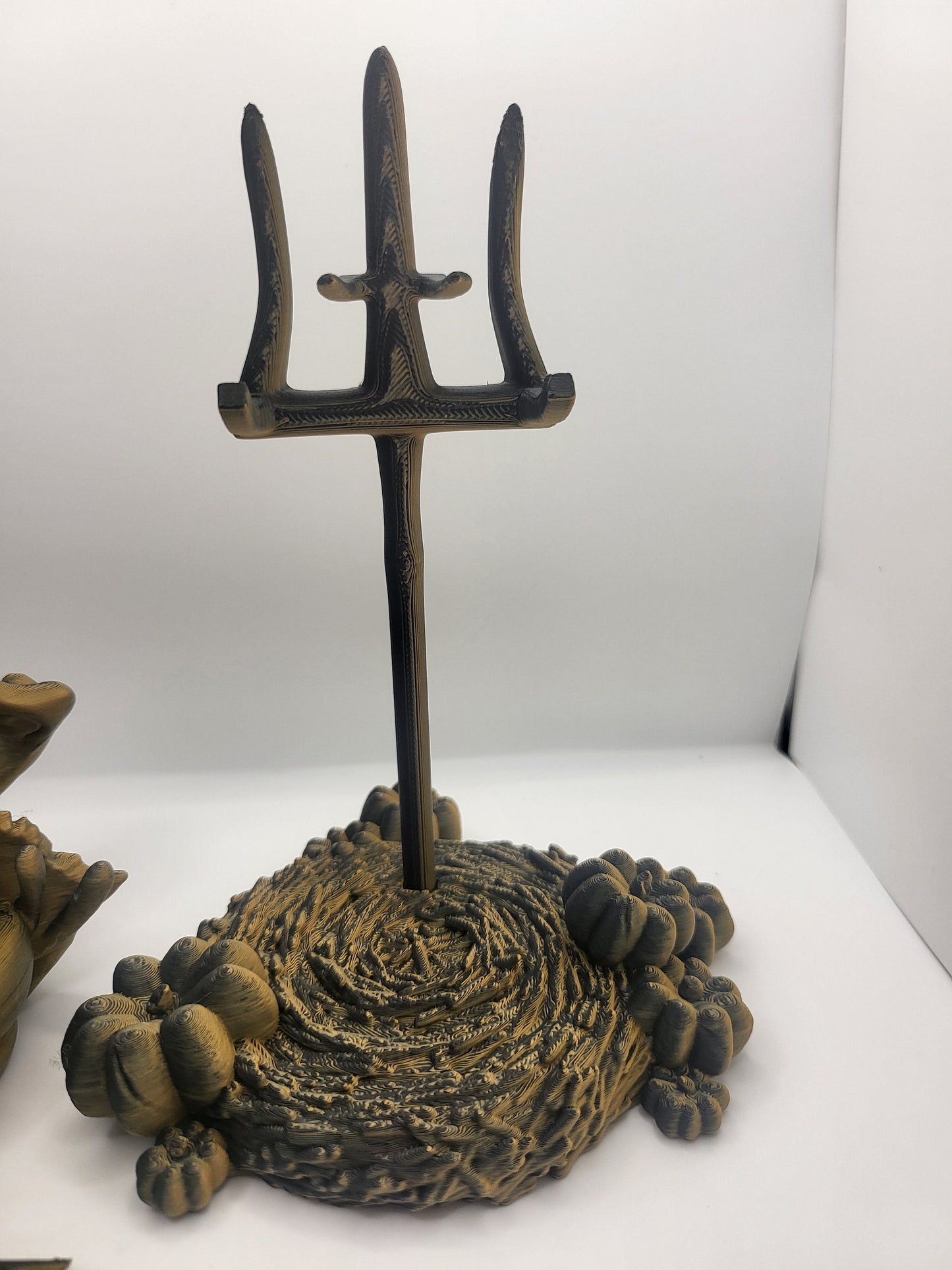 Pumpkin Scarecrow Articulated 3D Print with Pitchfork Stand and Base