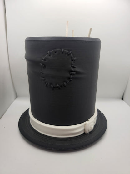 Peek-A-Boo Ghost Top Hat Bowl 3D Print