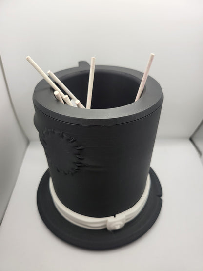 Peek-A-Boo Ghost Top Hat Bowl 3D Print