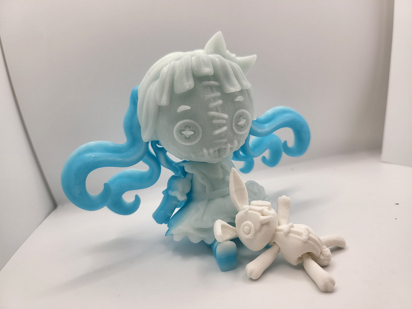 Alice and Rabbit Stuffed Doll Articulated 3D Print