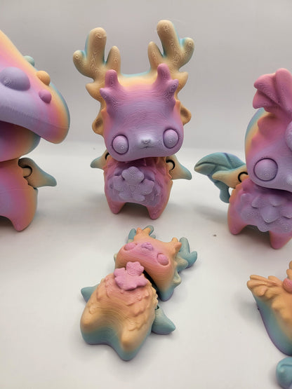 Forest Pixies (in three styles) Articulated 3D Print