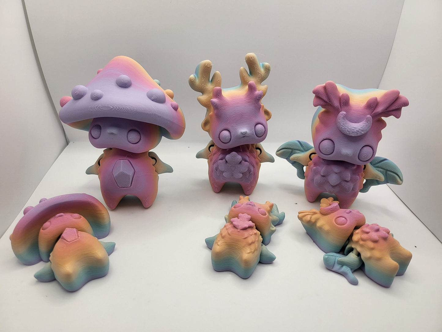 Forest Pixies (in three styles) Articulated 3D Print