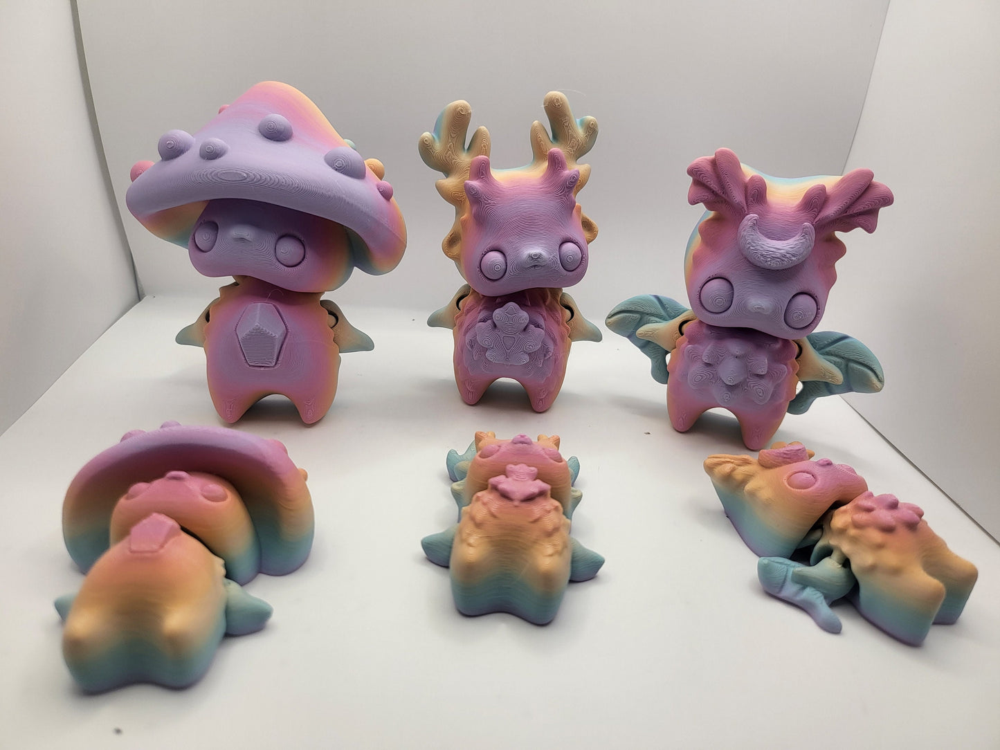 Forest Pixies (in three styles) Articulated 3D Print