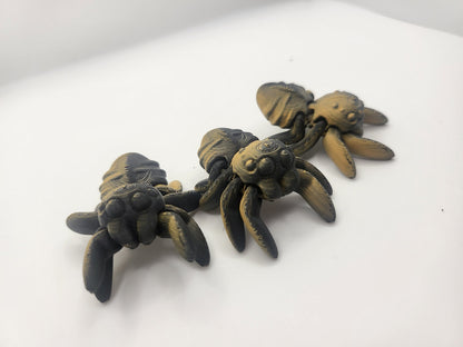Tiny Articulated Spiders 3D Print