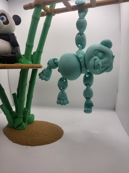 Panda Bear with Optional Bamboo Stand | 3D Print