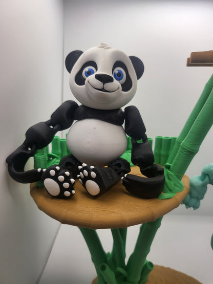 Panda Bear with Optional Bamboo Stand | 3D Print