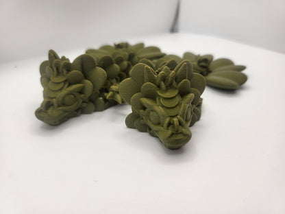 Clover Dragon Tadling (Keychain Optional) 3D Print