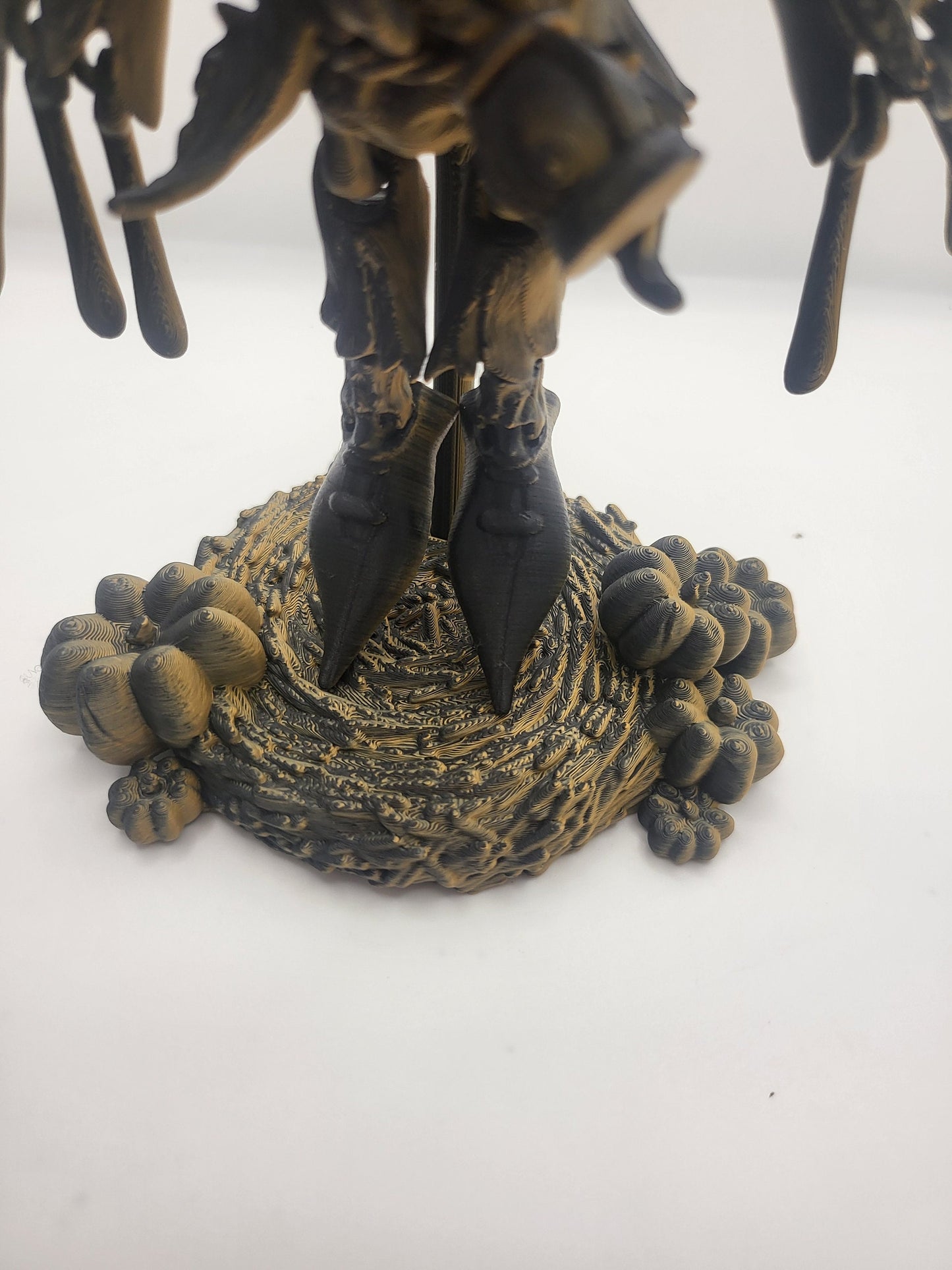 Pumpkin Scarecrow Articulated 3D Print with Pitchfork Stand and Base