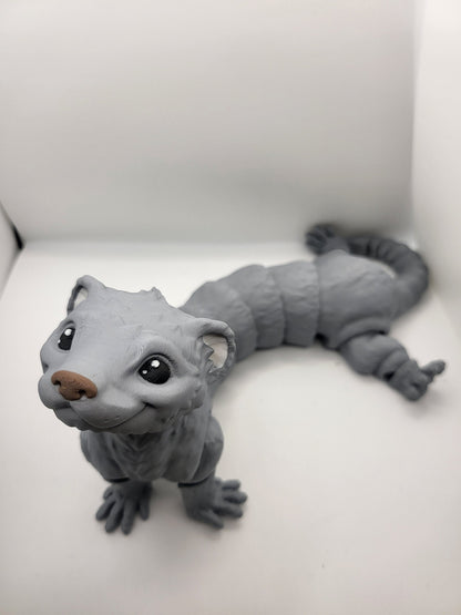 Cute Articulated Flexi Ferret 3D Print