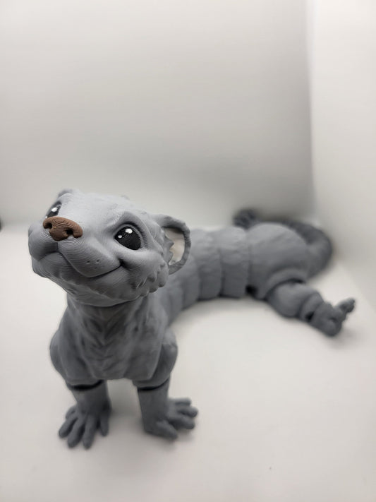 Cute Articulated Flexi Ferret 3D Print