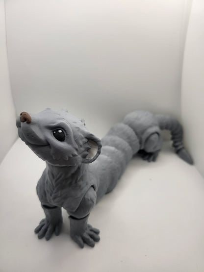 Cute Articulated Flexi Ferret 3D Print