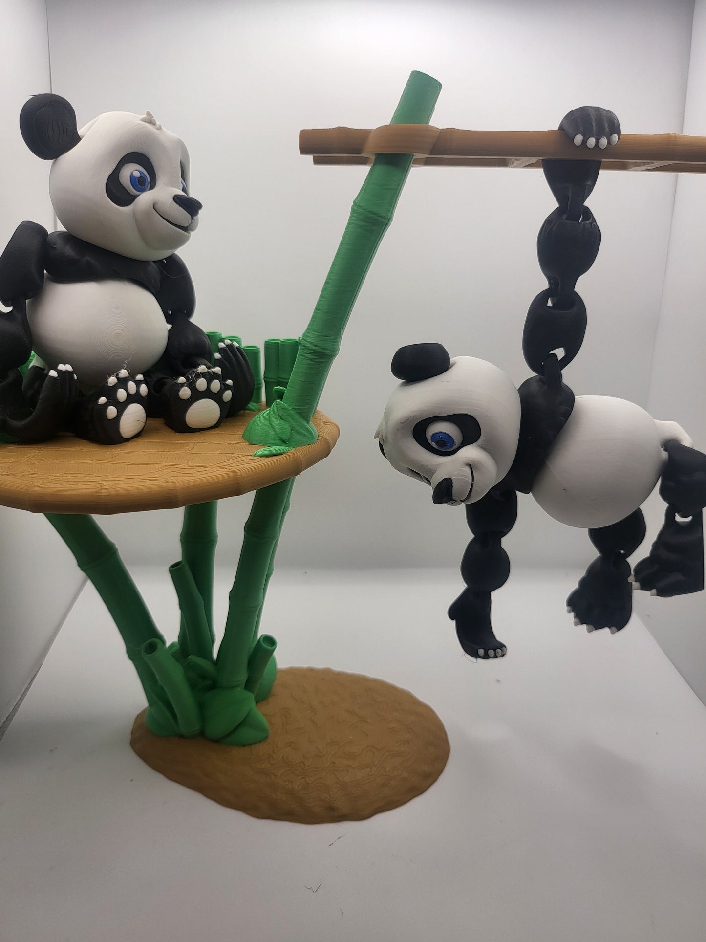 Panda Bear with Optional Bamboo Stand | 3D Print