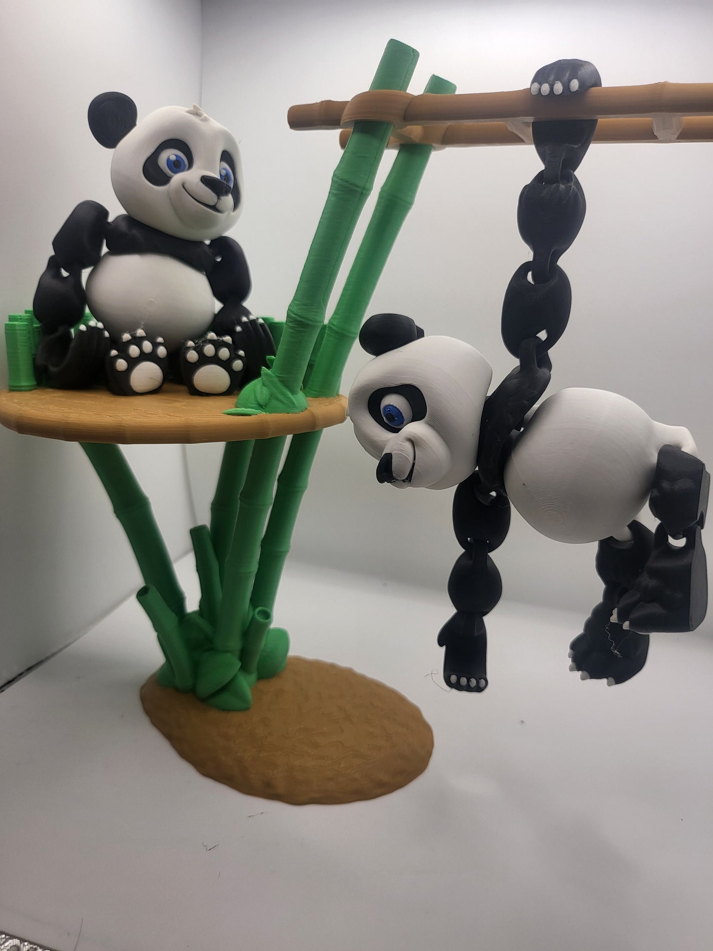Panda Bear with Optional Bamboo Stand | 3D Print