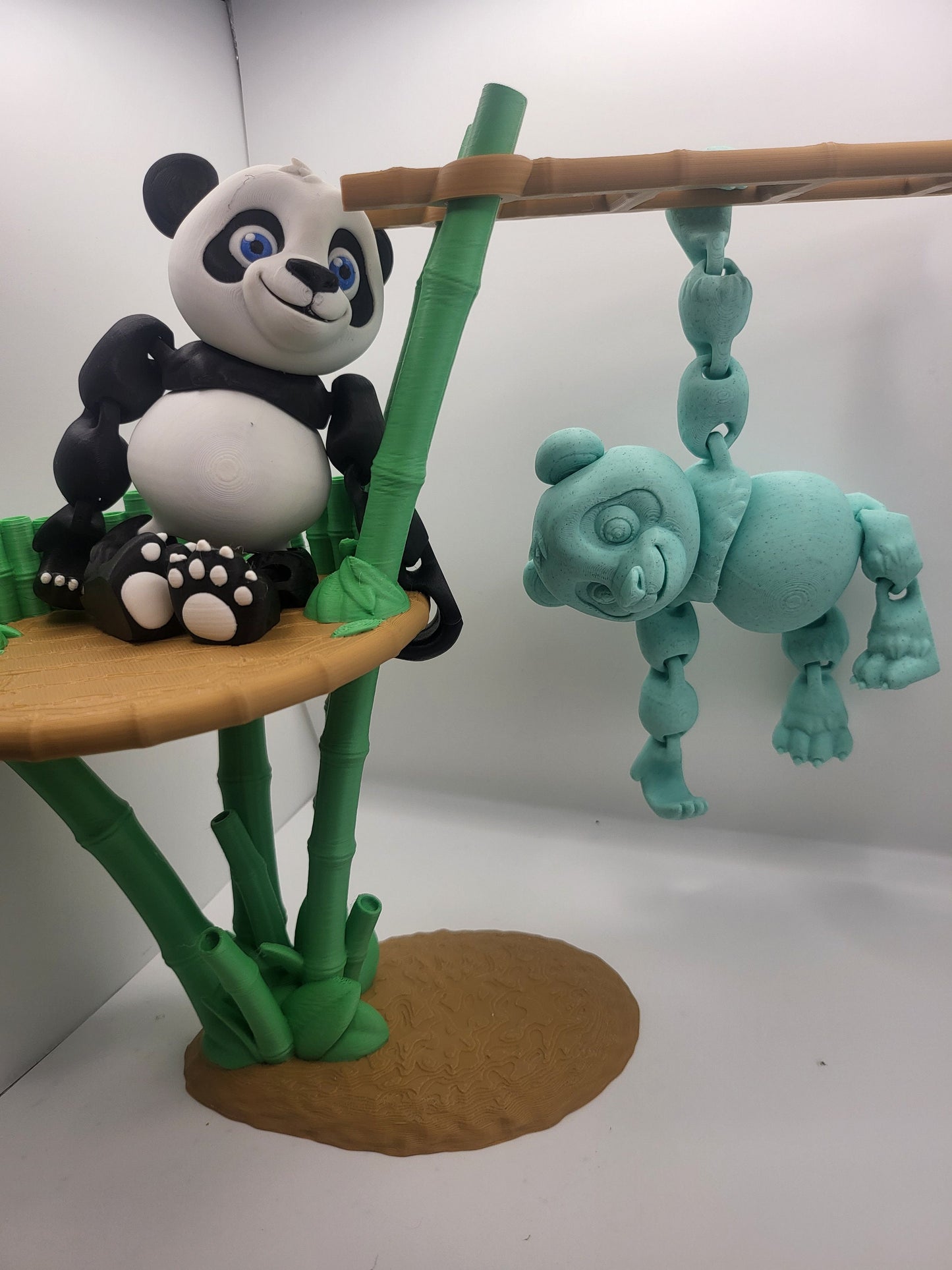 Panda Bear with Optional Bamboo Stand | 3D Print