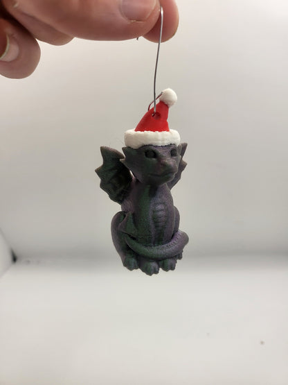Santa Dragon Ornament/Keychain 3D Print