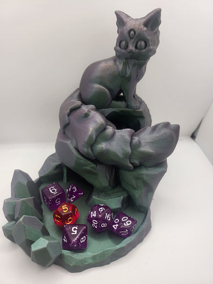 Arcadia Three Eyed Fox Dice Tower 3D Print