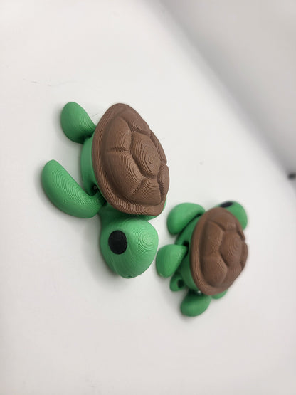 Tiny Sea Turtle Articulated 3D Print