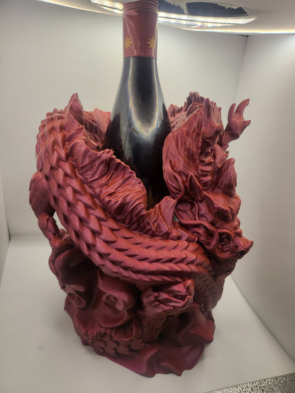 Chinese Dragon Wine Bottle Display (3D Print)