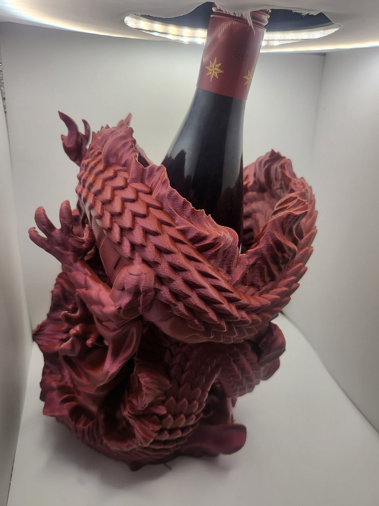 Chinese Dragon Wine Bottle Display (3D Print)