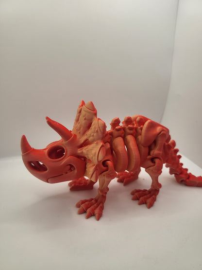 Flexi Articulated Triceratops Skeleton Dinosaur 3D Print