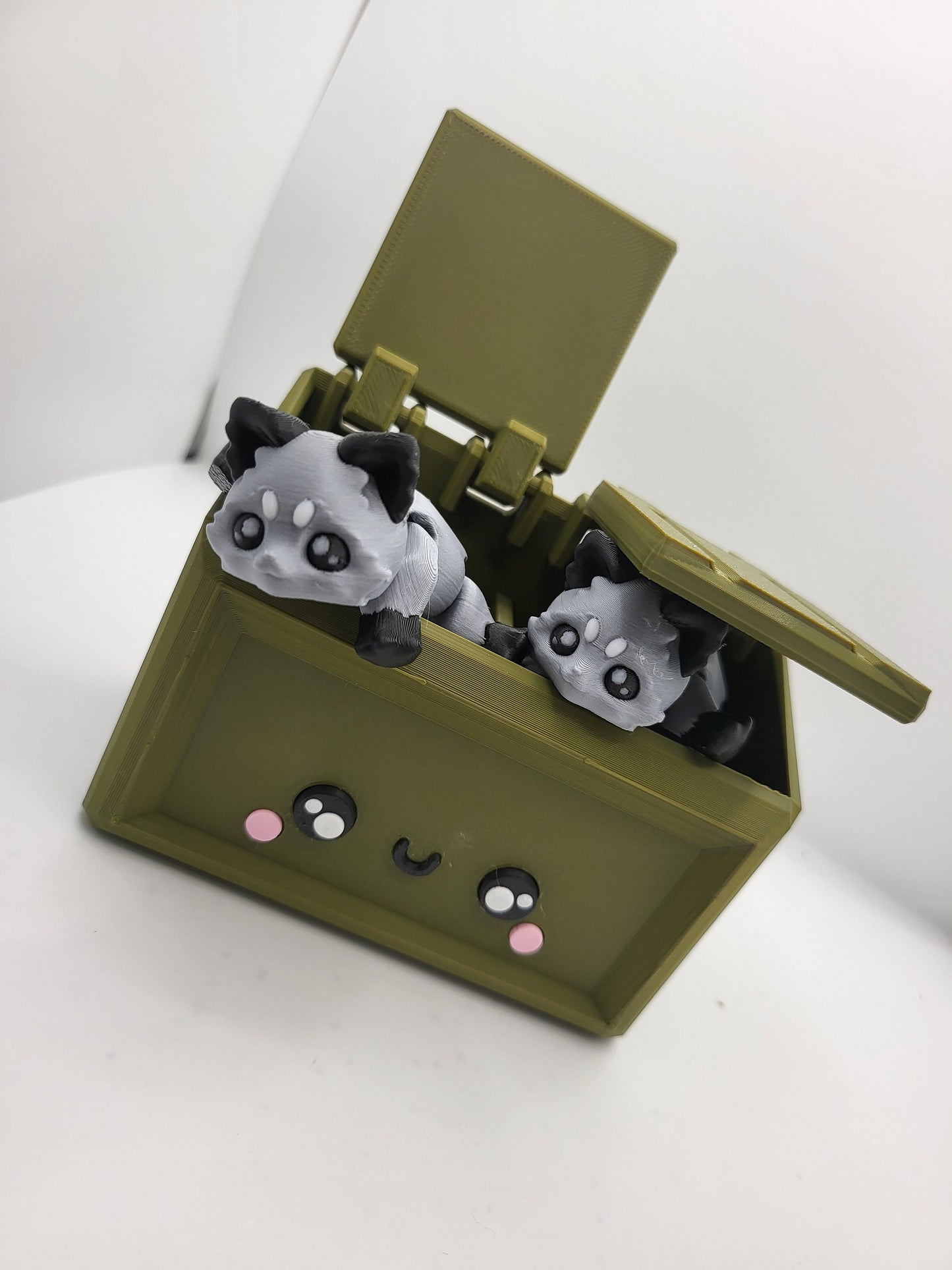 Trash Pandas - Articulated Raccoons - Optional Dumpster Accessory | 3D Print