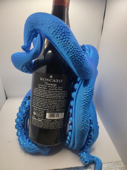 Octopus "Bordeaux" Wine Bottle Display or Mini Tabasco Display Holder (3D Print)