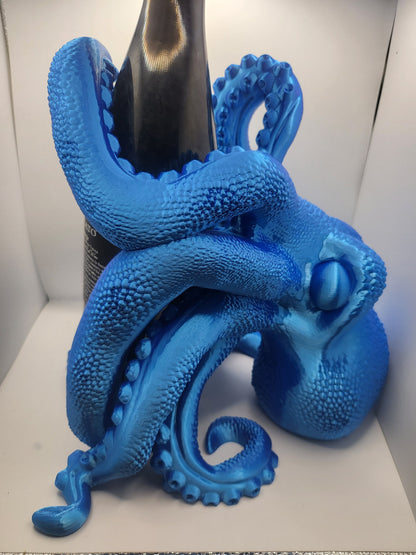 Octopus "Bordeaux" Wine Bottle Display or Mini Tabasco Display Holder (3D Print)