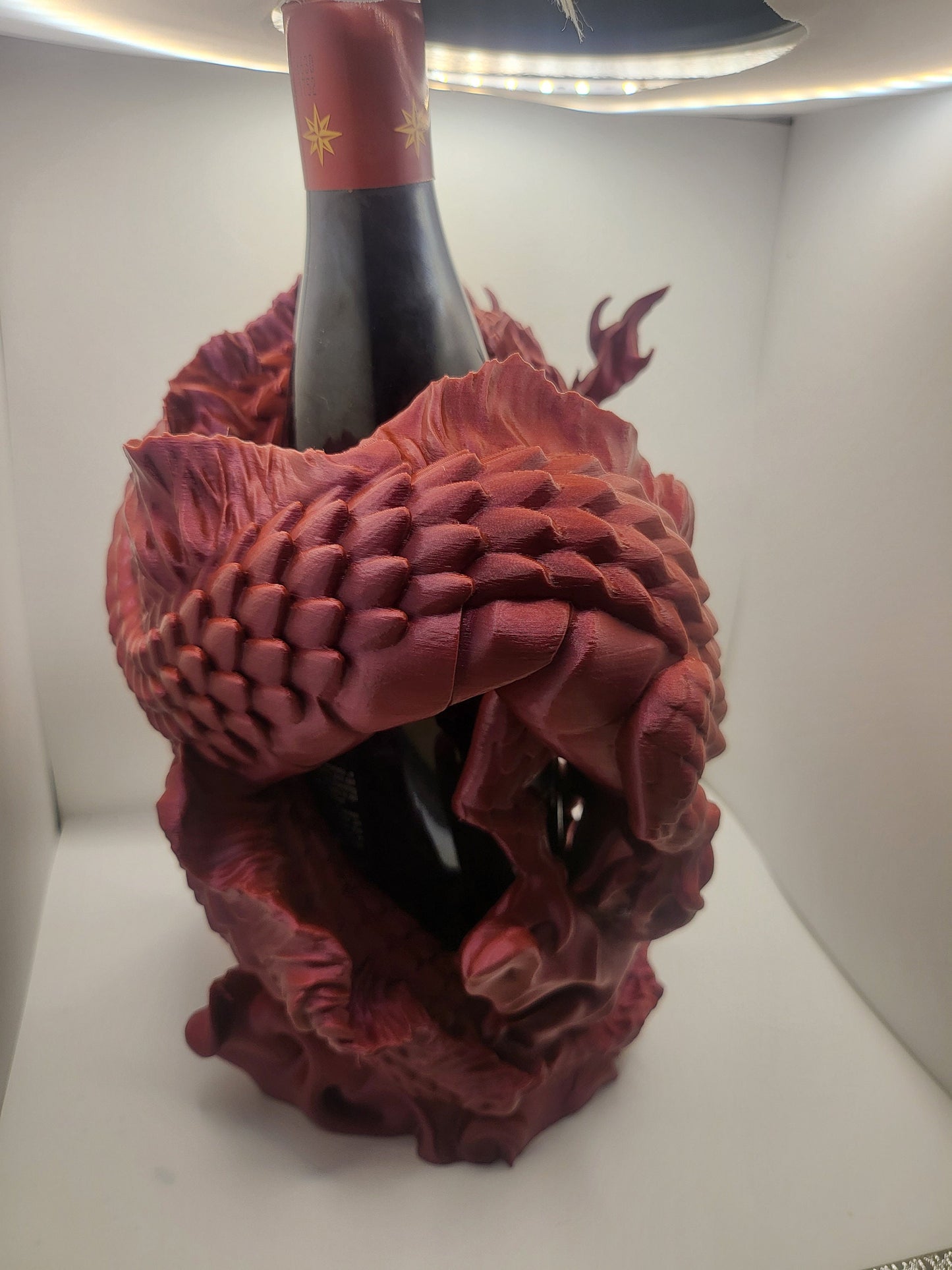 Chinese Dragon Wine Bottle Display (3D Print)