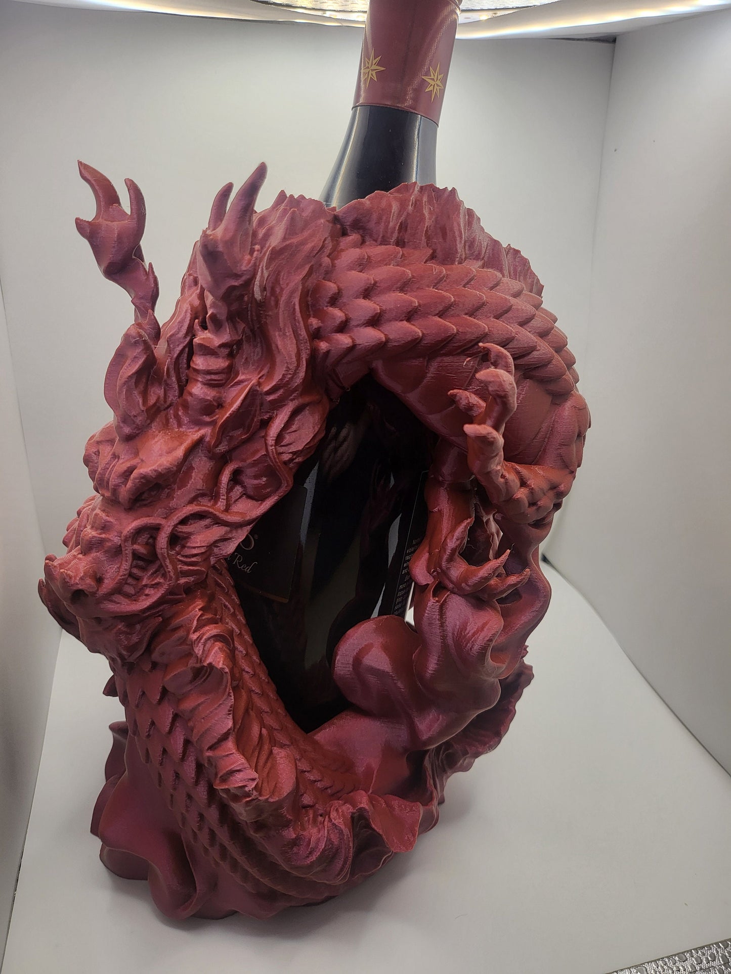 Chinese Dragon Wine Bottle Display (3D Print)