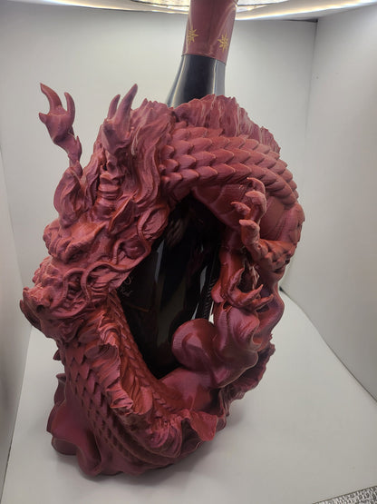 Chinese Dragon Wine Bottle Display (3D Print)
