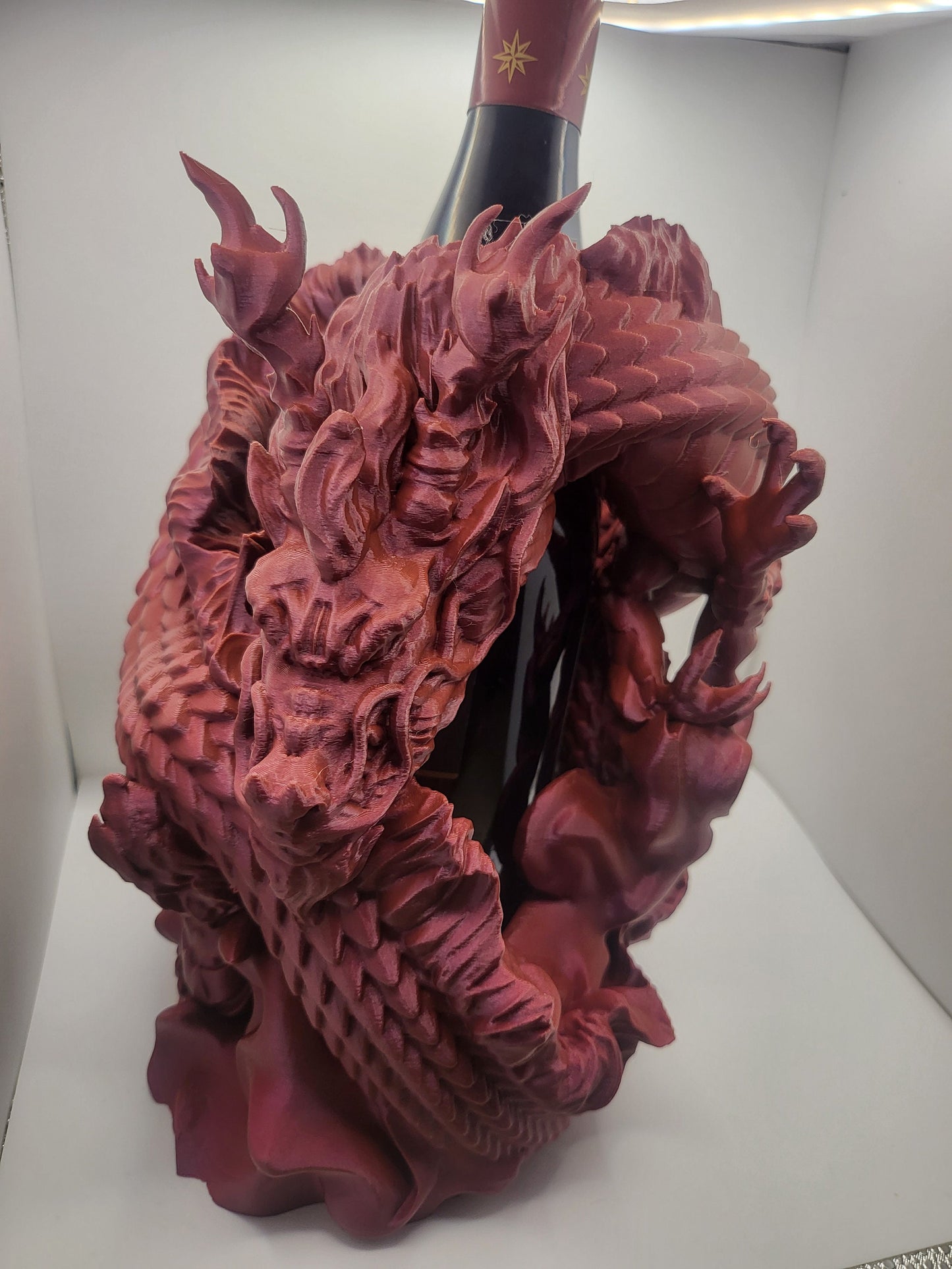 Chinese Dragon Wine Bottle Display (3D Print)