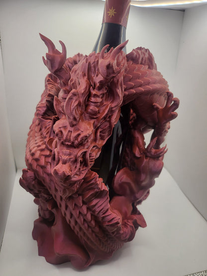 Chinese Dragon Wine Bottle Display (3D Print)